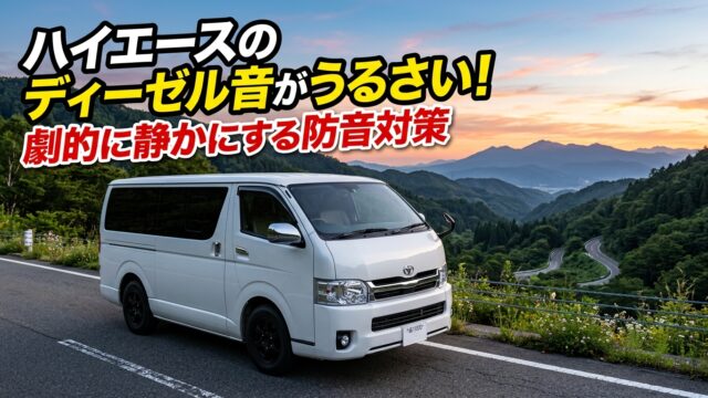 ハイエースのディーゼル音がうるさい！劇的に静かにする防音対策