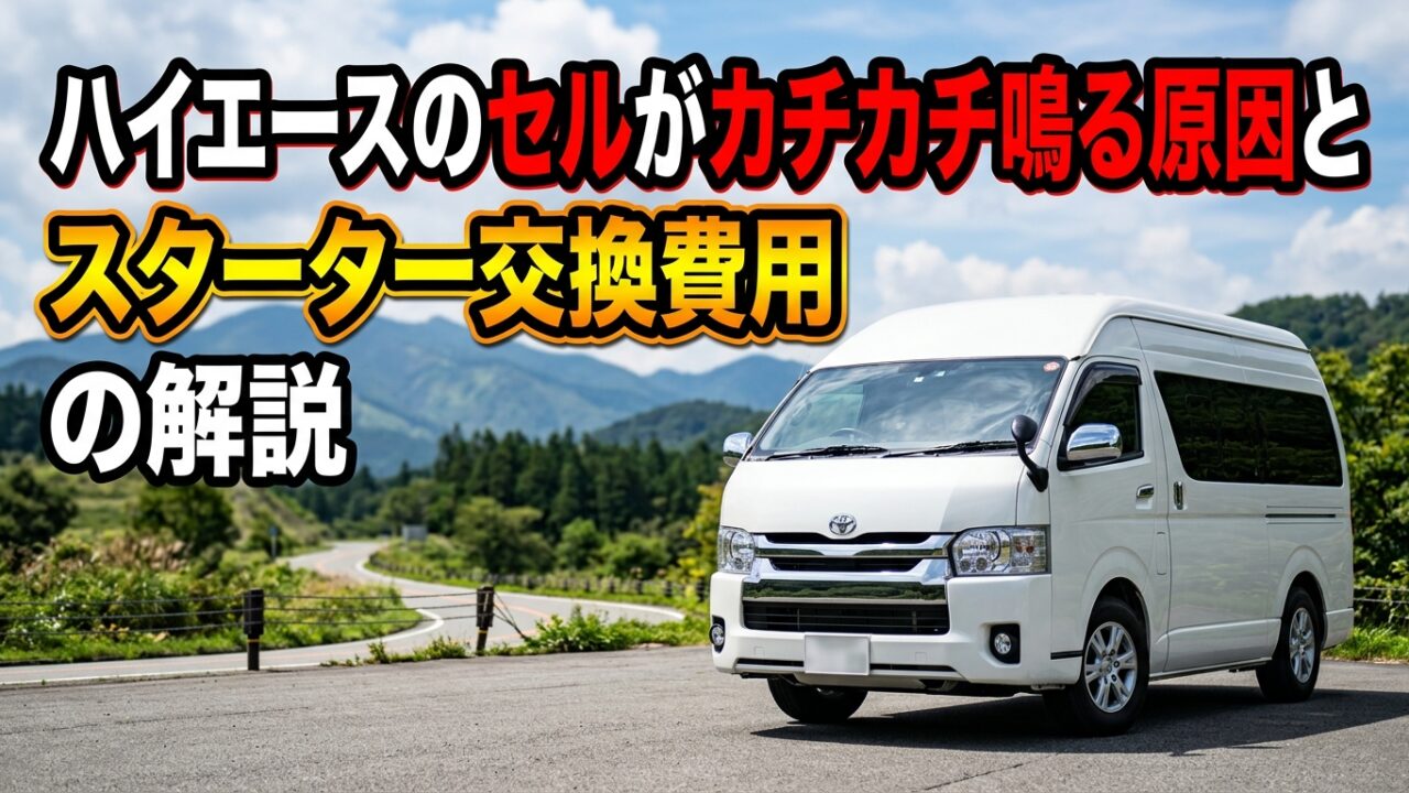 ハイエースのセルモーターが回らない原因とカチカチ音の修理費用