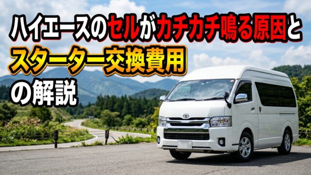 ハイエースのセルモーターが回らない原因とカチカチ音の修理費用