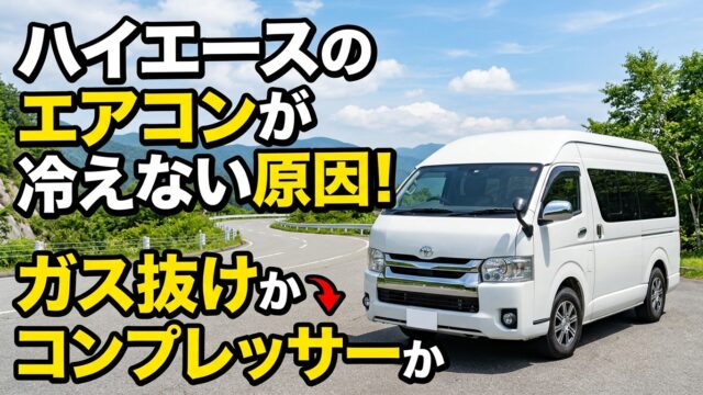 ハイエースのエアコンが冷えない原因！ガス抜けかコンプレッサーか