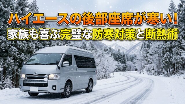 ハイエースの後部座席が寒い！家族も喜ぶ完璧な防寒対策と断熱術