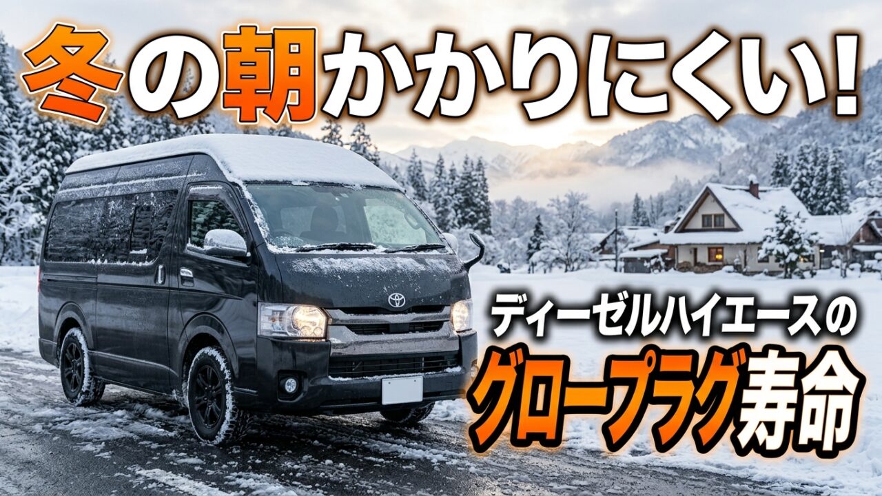 ハイエースのグロープラグ寿命は？冬の朝かからない原因と対策