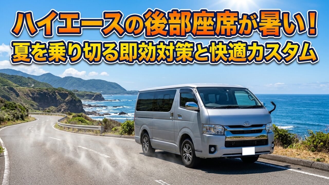 ハイエースの後部座席が暑い！夏を乗り切る即効対策と快適カスタム