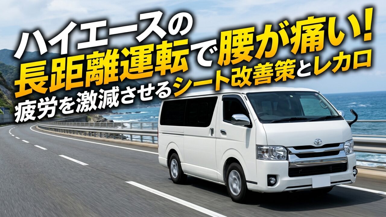 ハイエースの長距離運転で腰が痛い！疲労を激減させるシート改善策とレカロ