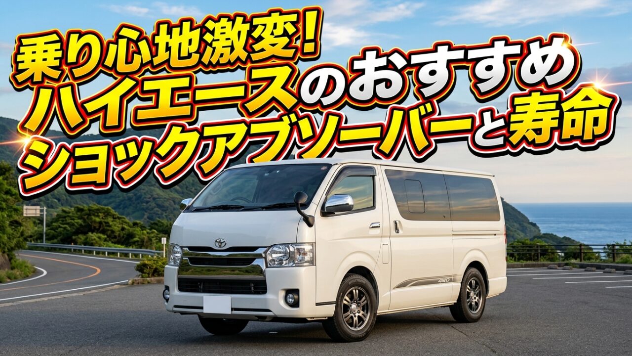 乗り心地激変！ハイエースのおすすめショックアブソーバーと寿命