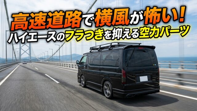 高速道路で横風が怖い！ハイエースのフラつきを抑える空力パーツ