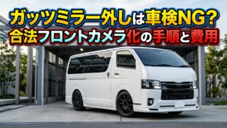 ガッツミラー外しは車検NG？合法フロントカメラ化の手順と費用