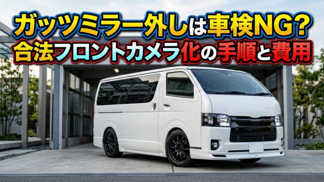 ガッツミラー外しは車検NG？合法フロントカメラ化の手順と費用