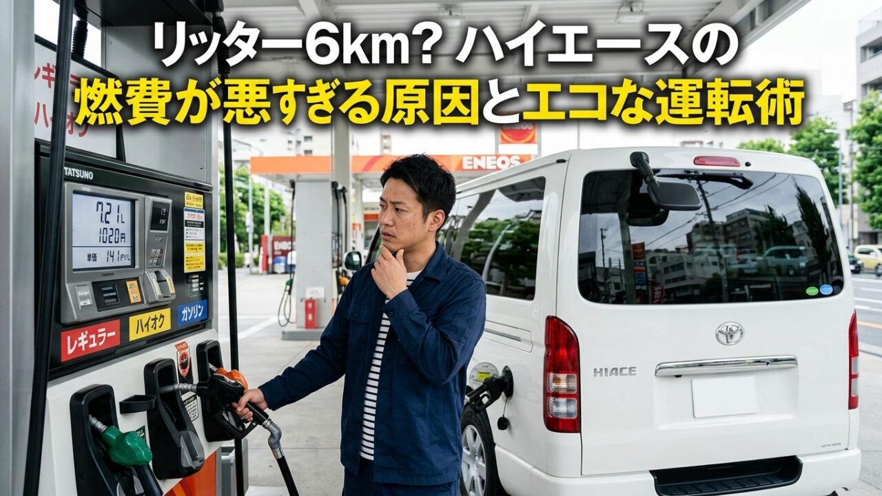 リッター6km？ハイエースの燃費が悪すぎる原因とエコな運転術