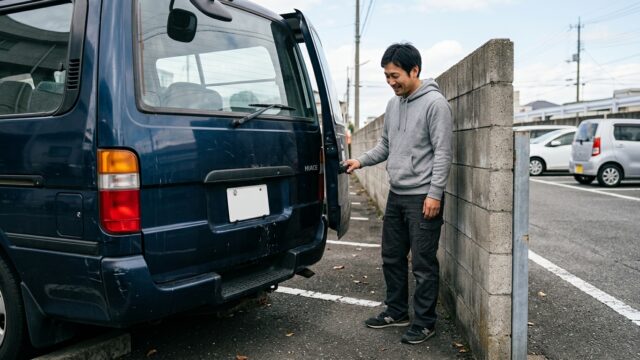 ハイエースの後ろが狭くて開かない！ダンパーストッパー後付けの使い勝手