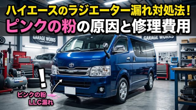 ハイエースのラジエーター漏れ対処法！ピンクの粉の原因と修理費用
