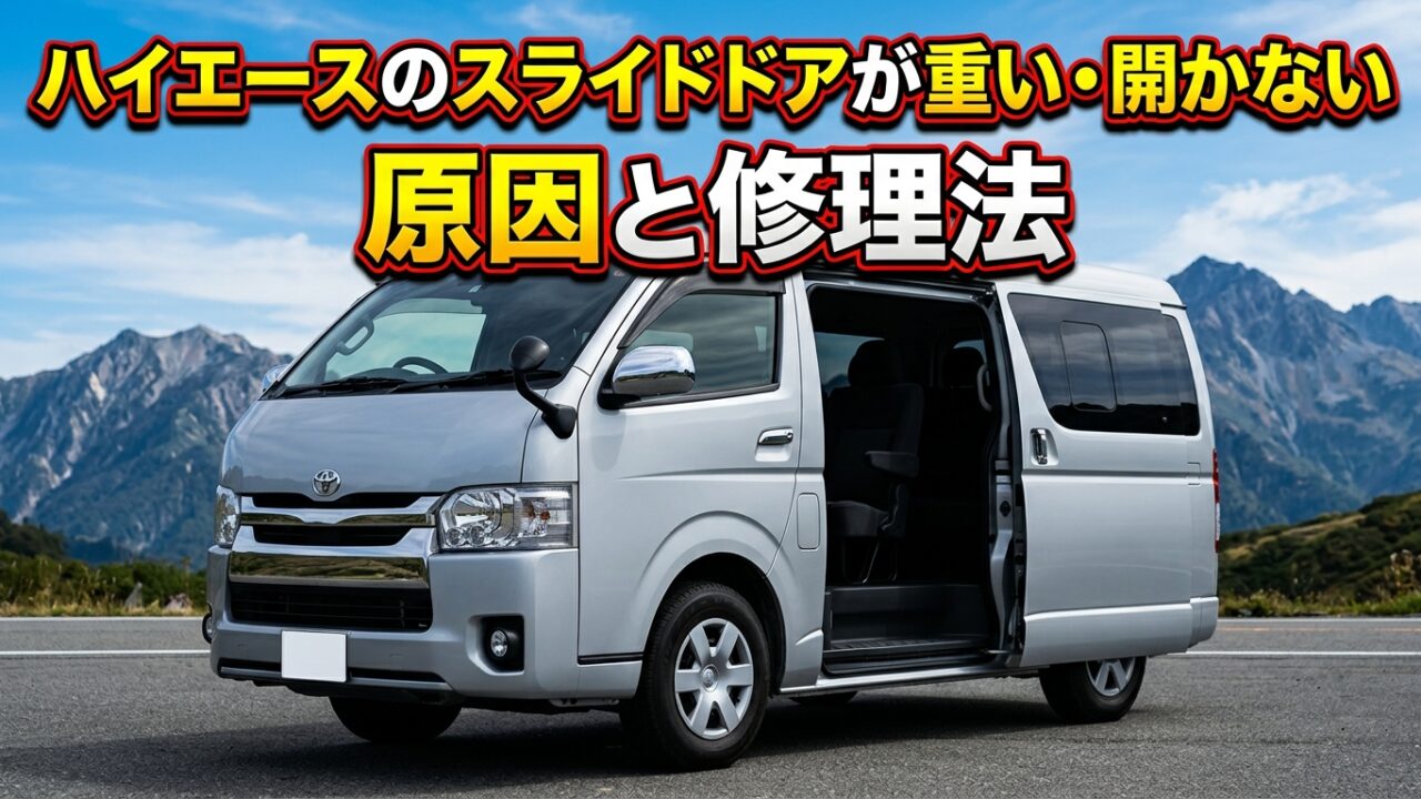 ハイエースのスライドドアが重い・開かない原因と修理法