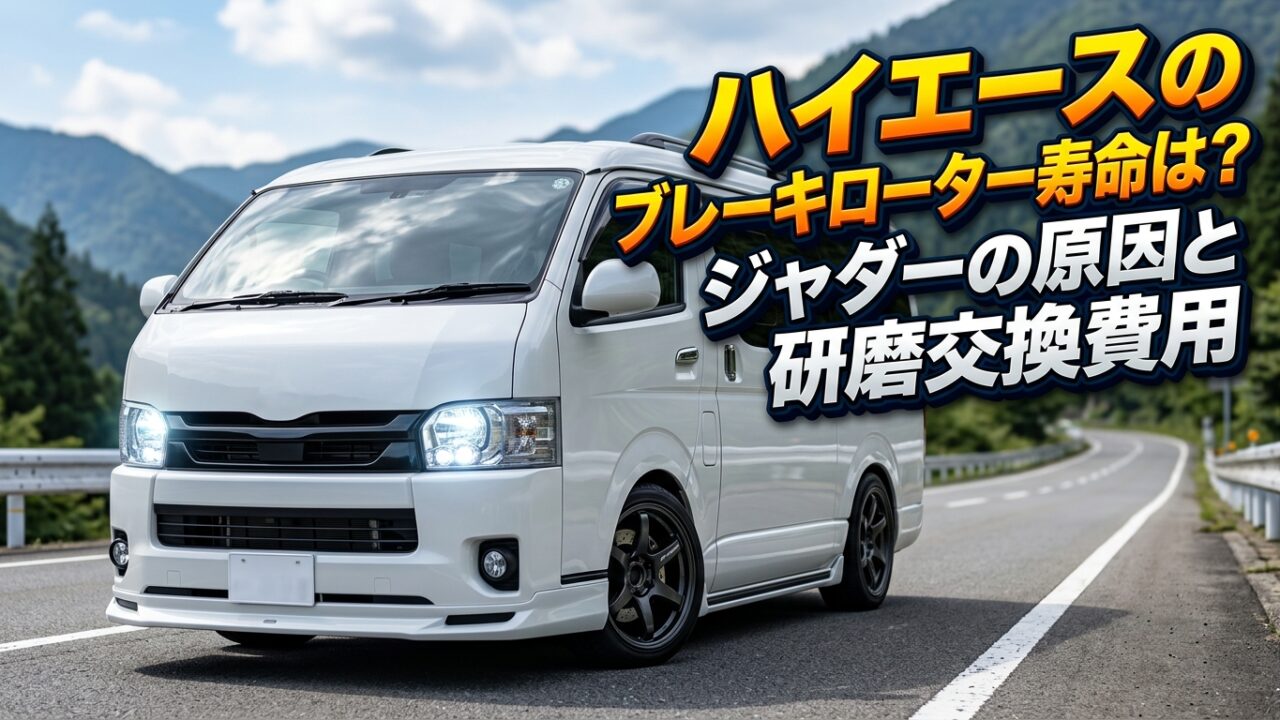ハイエースのブレーキローター寿命は？ジャダーの原因と研磨交換費用