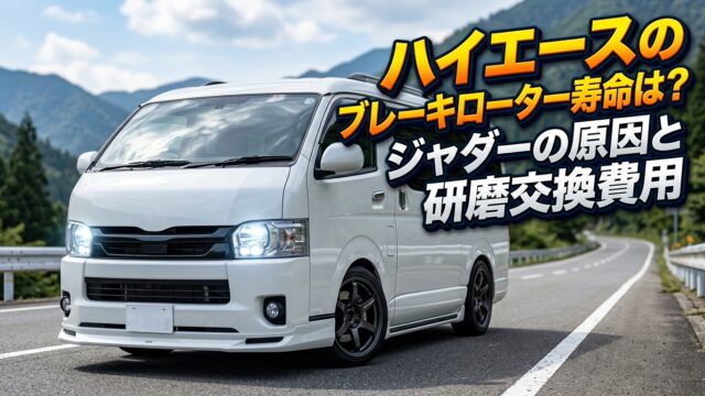 ハイエースのブレーキローター寿命は？ジャダーの原因と研磨交換費用