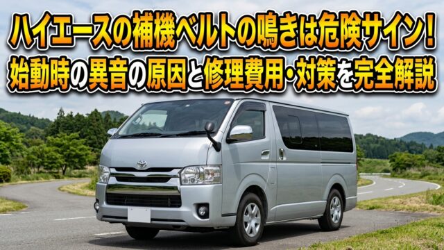 ハイエースの補機ベルトの鳴きは危険サイン！始動時の異音の原因と修理費用・対策を完全解説