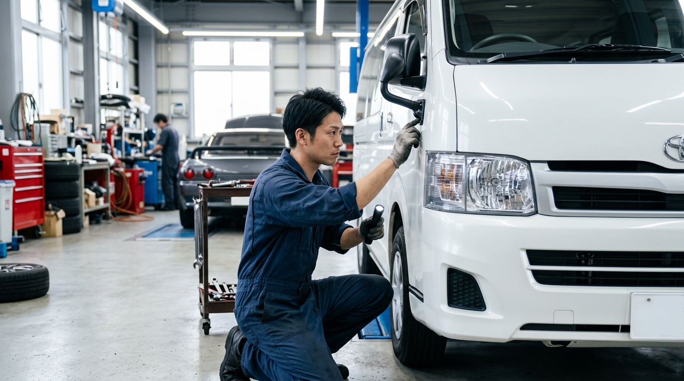 なぜハイエースのガッツミラーを外しただけでは車検に通らないのか