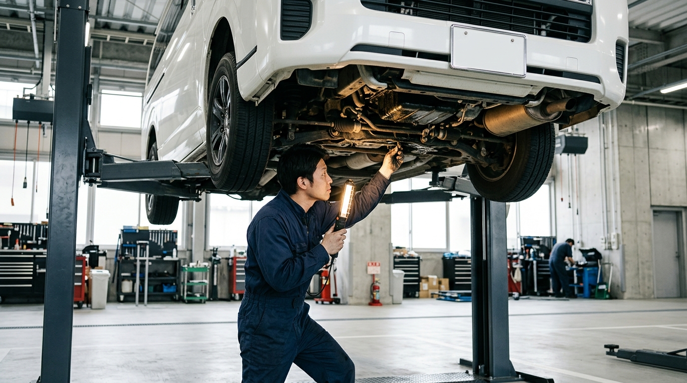 ハイエースのオイル漏れは車検に通るのか