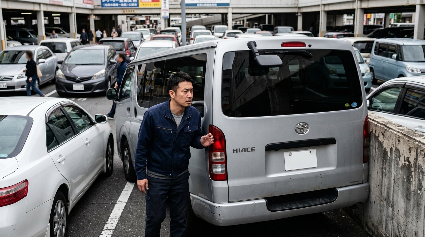 ハイエースの巨大バックドアが開かない問題とフリーストップの仕組み