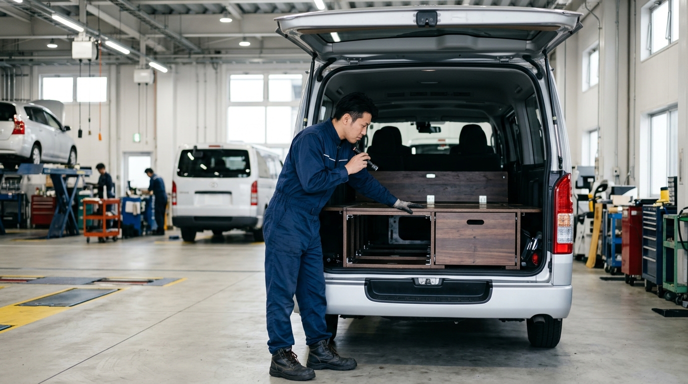 ハイエースの自作ベッドキットが車検で落ちる原因と保安基準の基礎知識