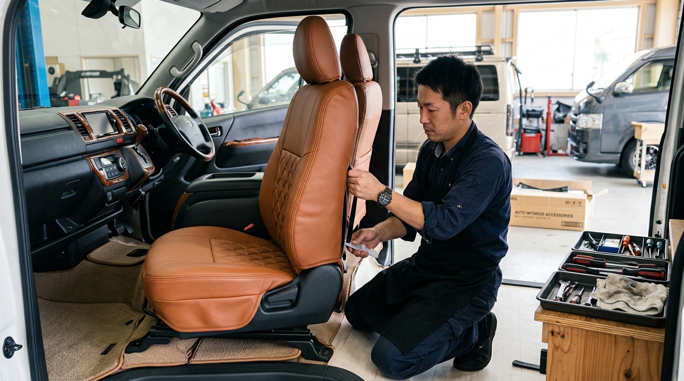 Toyota Hiace Interior Customization and Seat Comfort Improvement