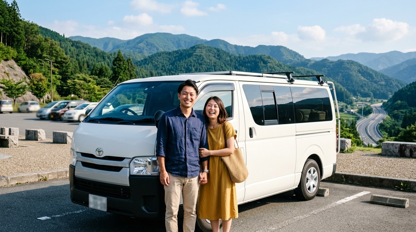 Toyota Hiace Safe Driving Trip with Digital Inner Mirror Summary