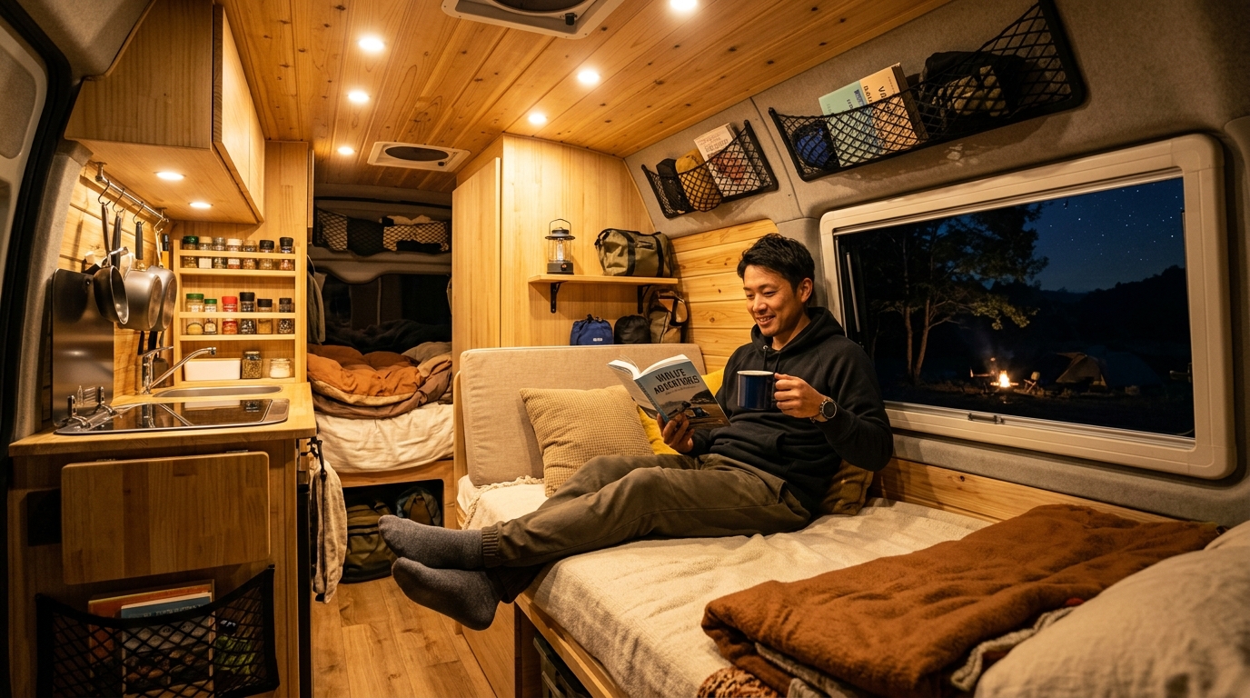 Summary of Toyota Hiace LED Room Lamp Replacement for Night Camping and Vanlife