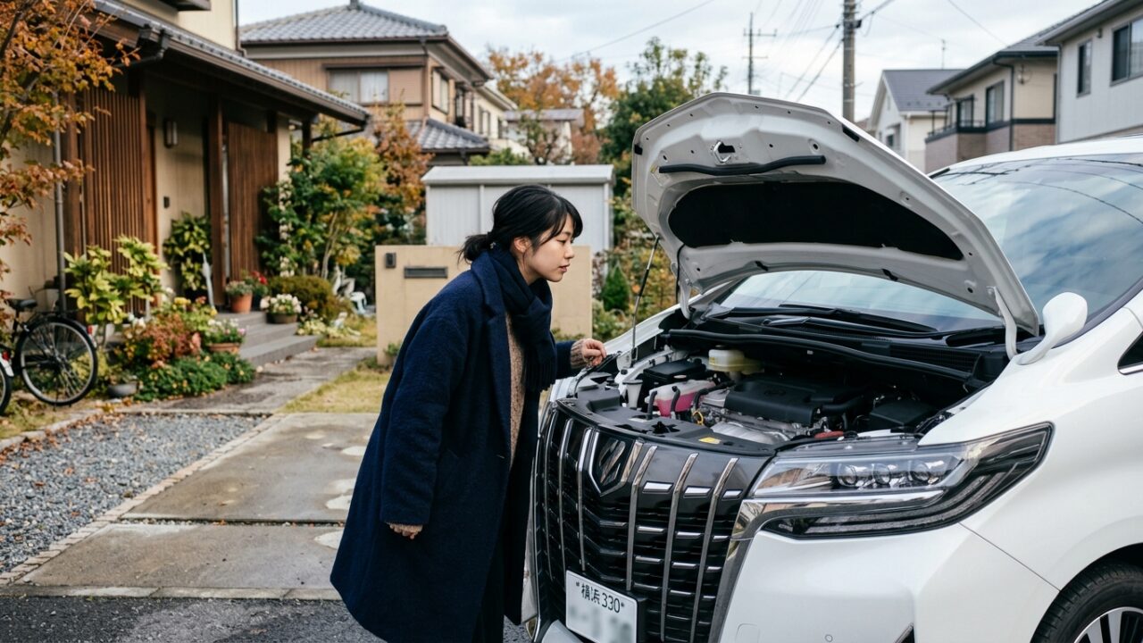 始動時のキュルキュル音！アルファード補機ベルト交換時期
