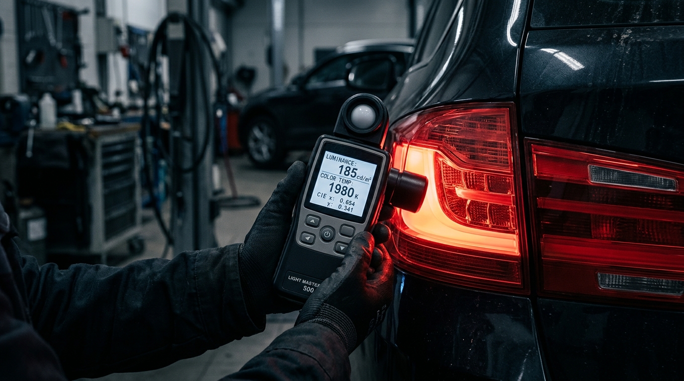 Automotive Tail Light Safety Standards and Optical Inspection