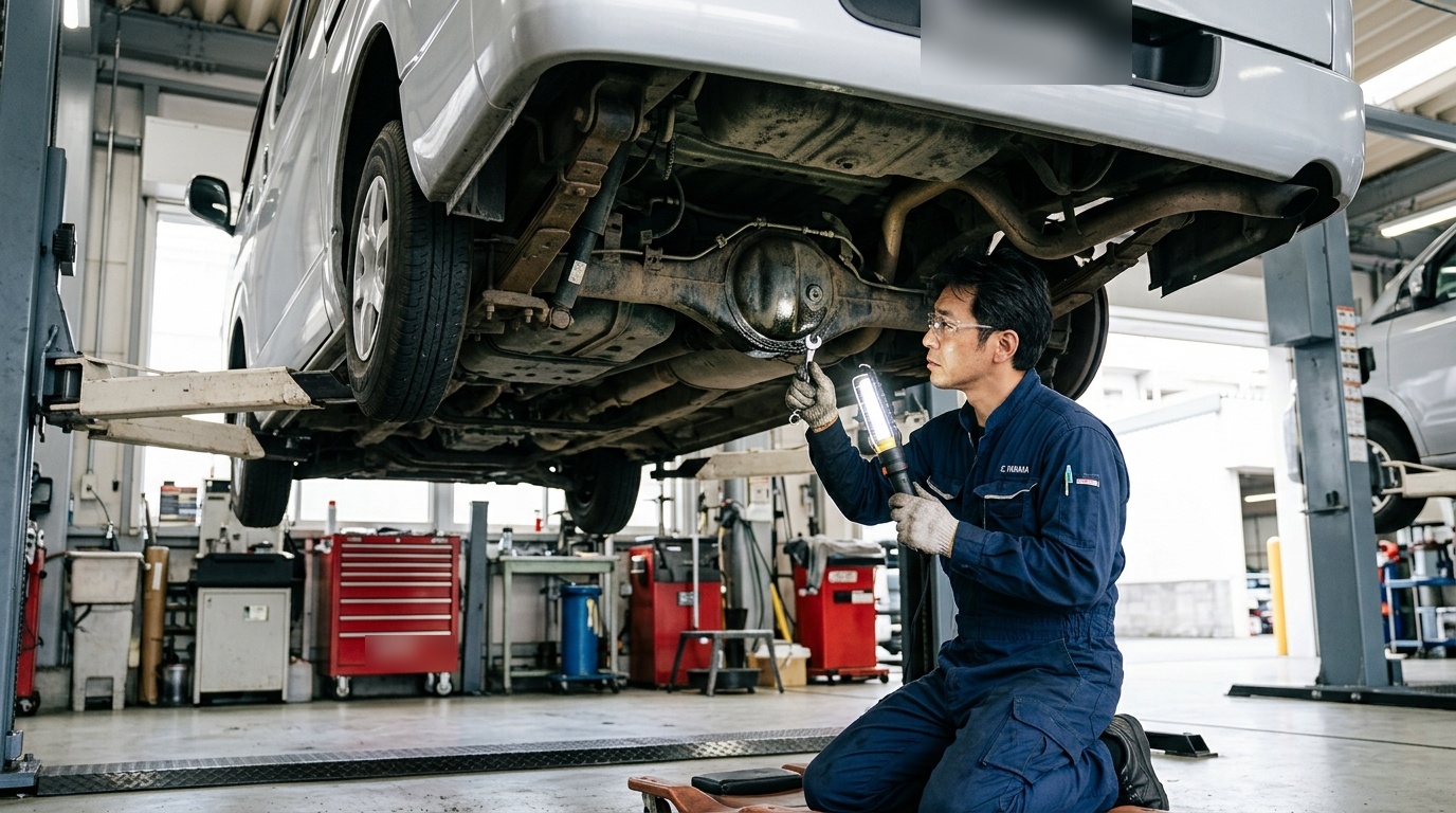 Toyota Hiace Rear Differential Gear Mechanism and Differential Oil Inspection