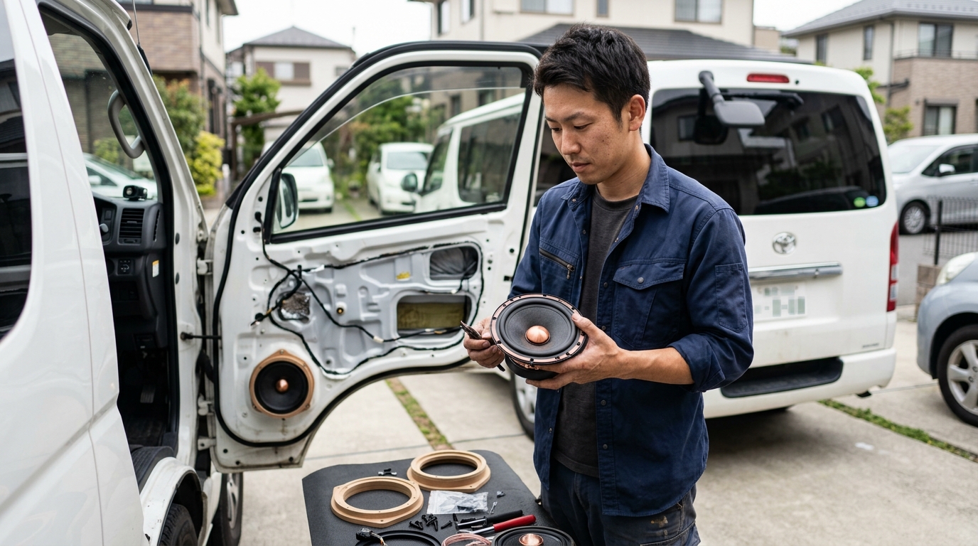 ハイエースの純正スピーカーがこもる原因と音質改善の基本理論