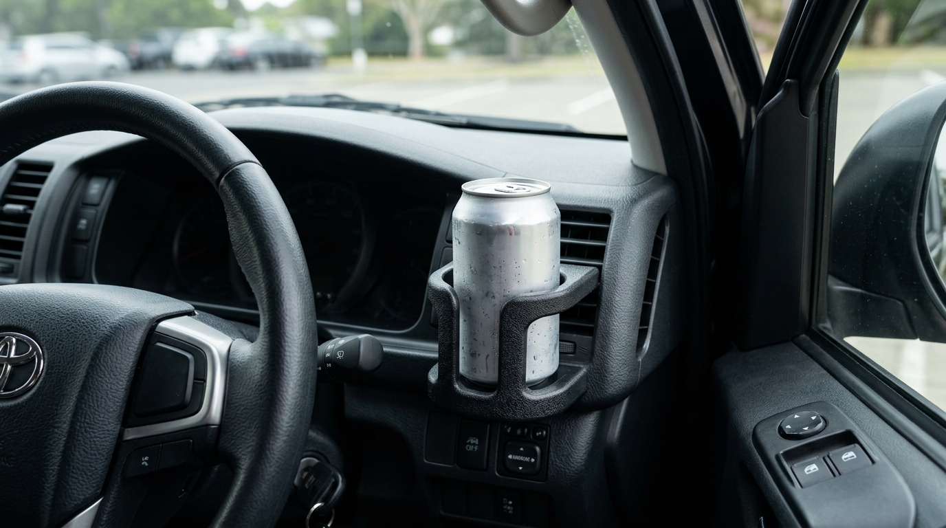 Toyota Hiace Custom Drink Holder Selection and Interior Upgrade