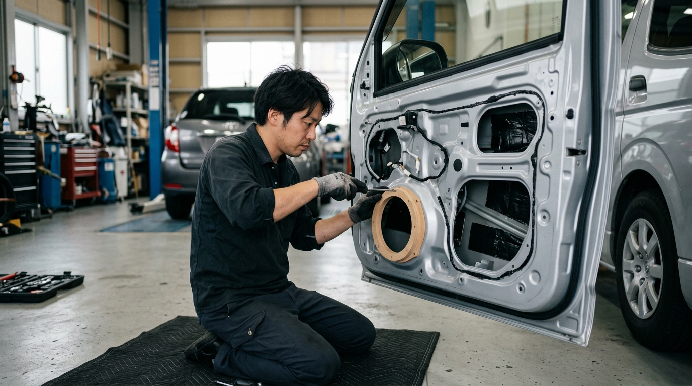 失敗しないハイエースのスピーカー交換手順と劇的効果の簡易デッドニング