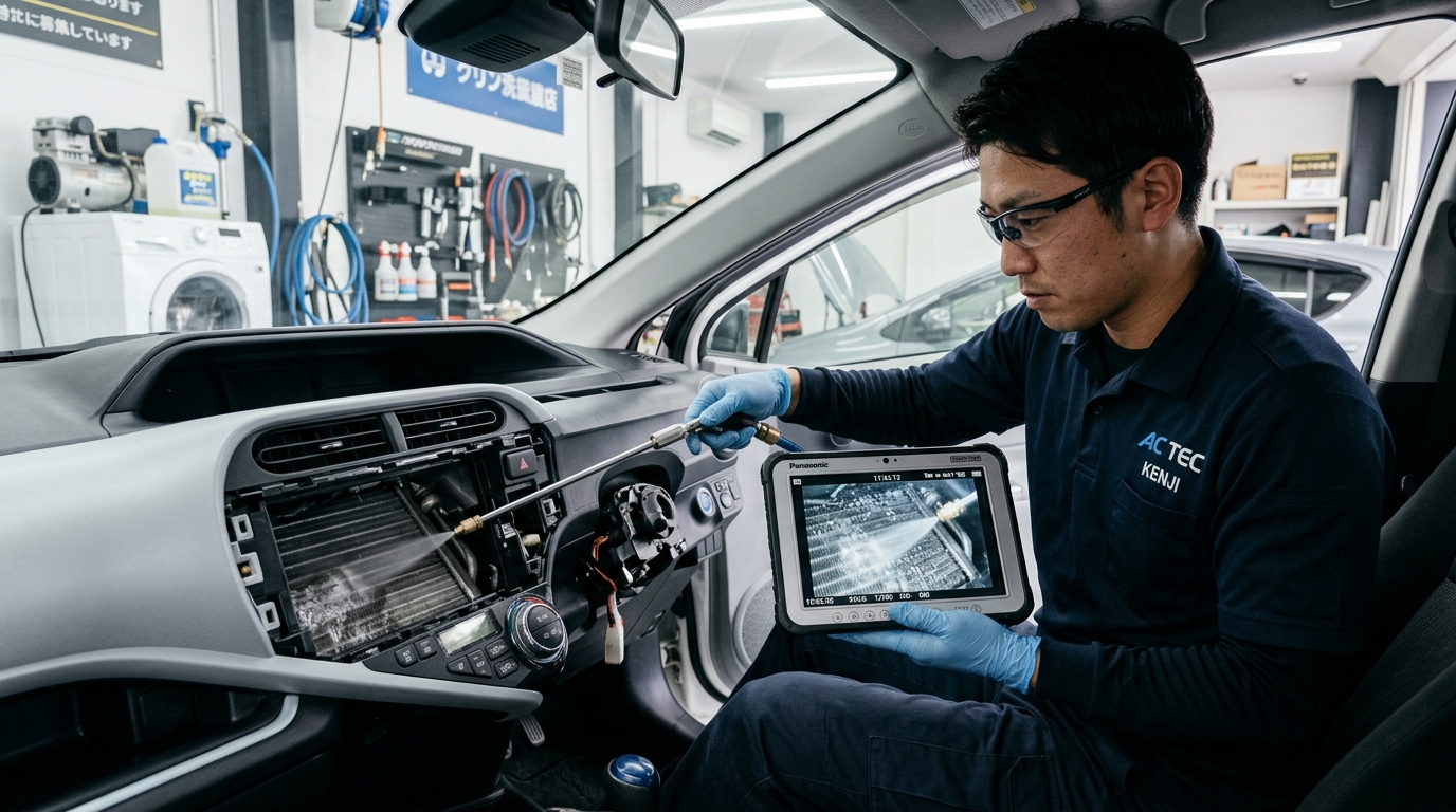 Toyota Alphard Evaporator Professional Cleaning Steps