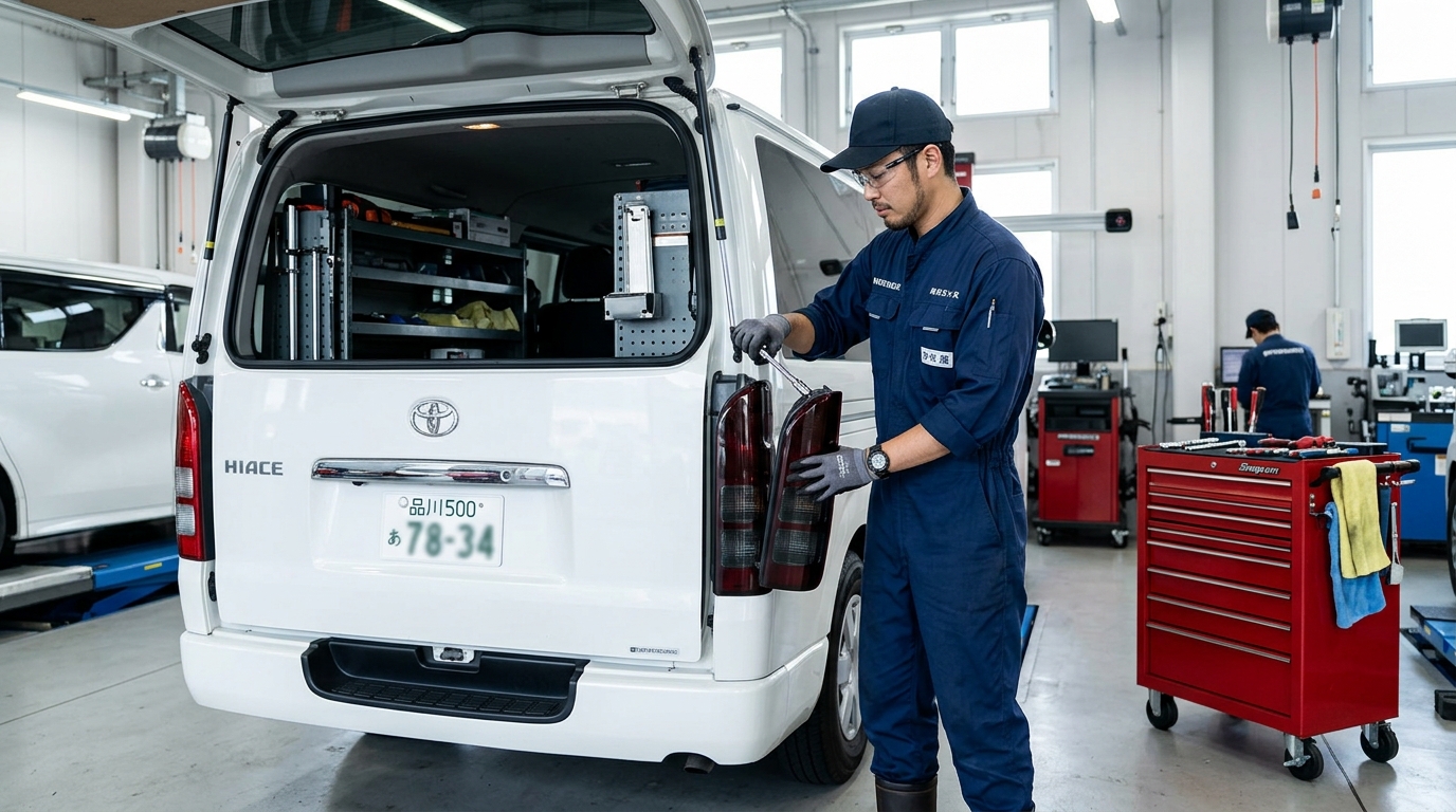 Hiace Tail Light Replacement and Bumper Reflector Installation