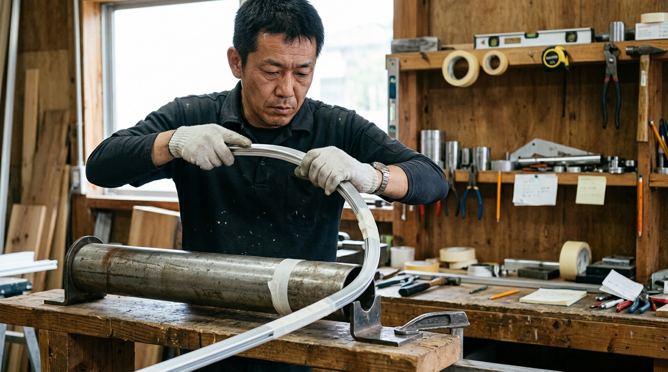 Rail Bending Technique for Curved Window Frames of Toyota Hiace