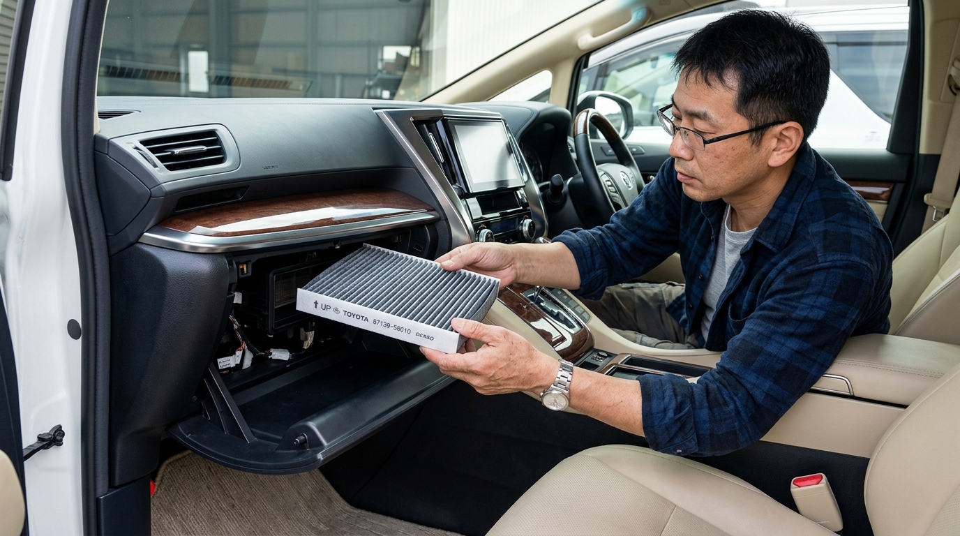 Toyota Alphard Cabin Air Filter DIY Replacement