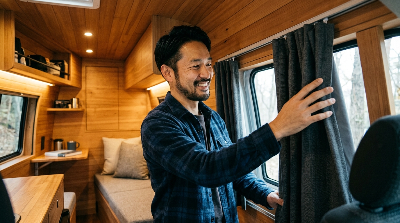 Final Inspection and Maintenance for Hiace Custom Curtains