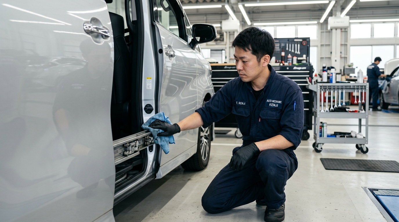 Hiace Sliding Door Final Inspection and Maintenance
