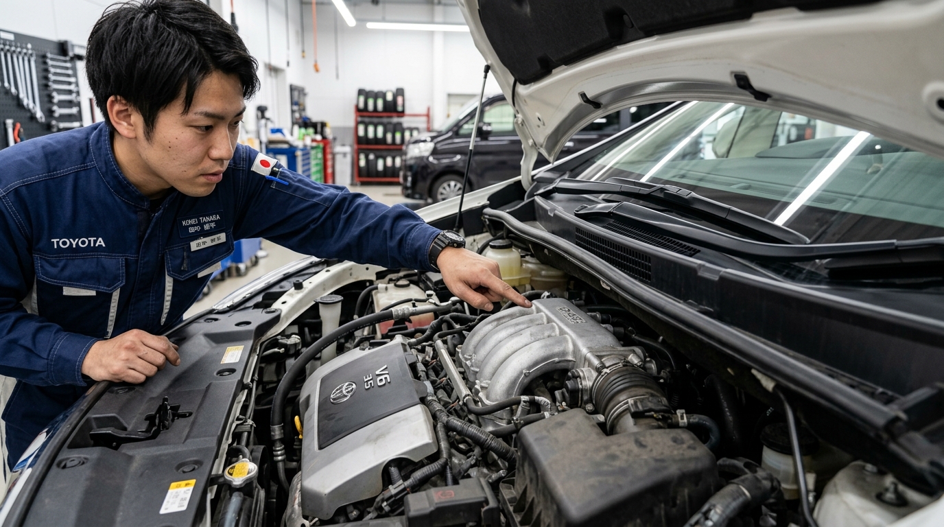 アルファードV6(3.5L)のスパークプラグ交換時期と高額工賃になる構造的理由