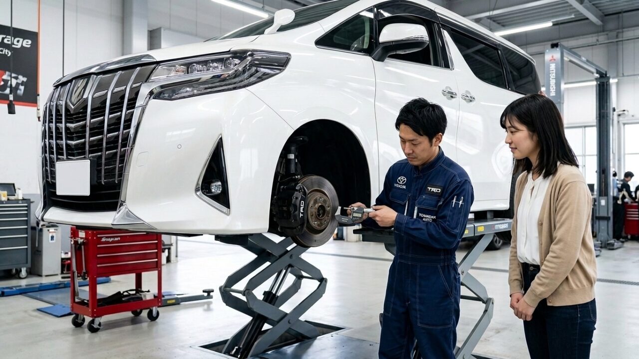 アルファードのブレーキローター研磨！ジャダー原因と交換費用